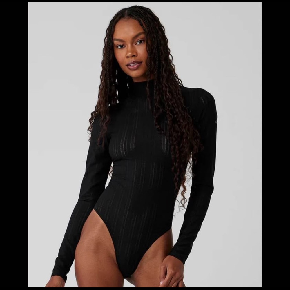 Alo Yoga Euphoria Black XXS Bodysuit